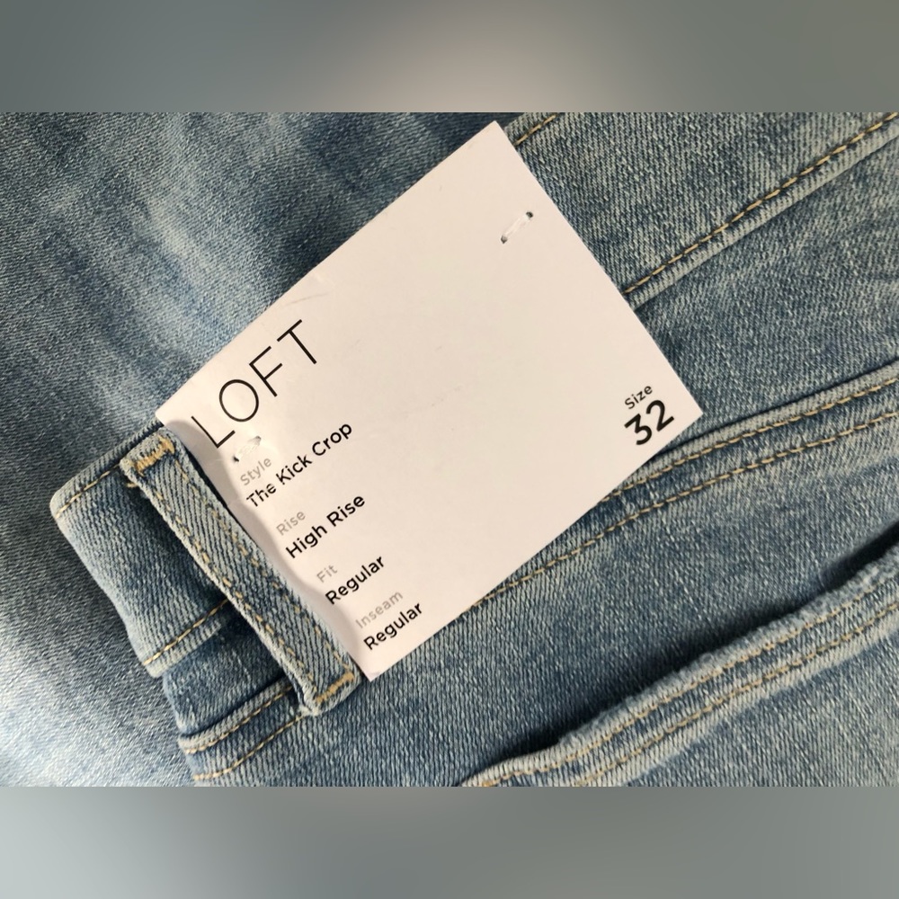 New loft button high rise crop jeans - Picture 4 of 4